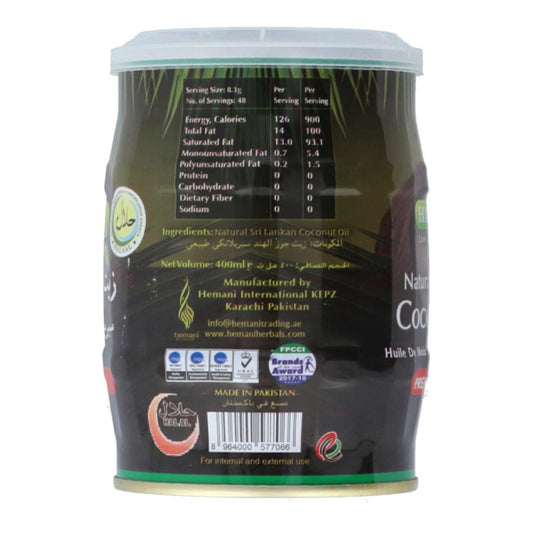 HEMANI COCONUT OIL  400 ML