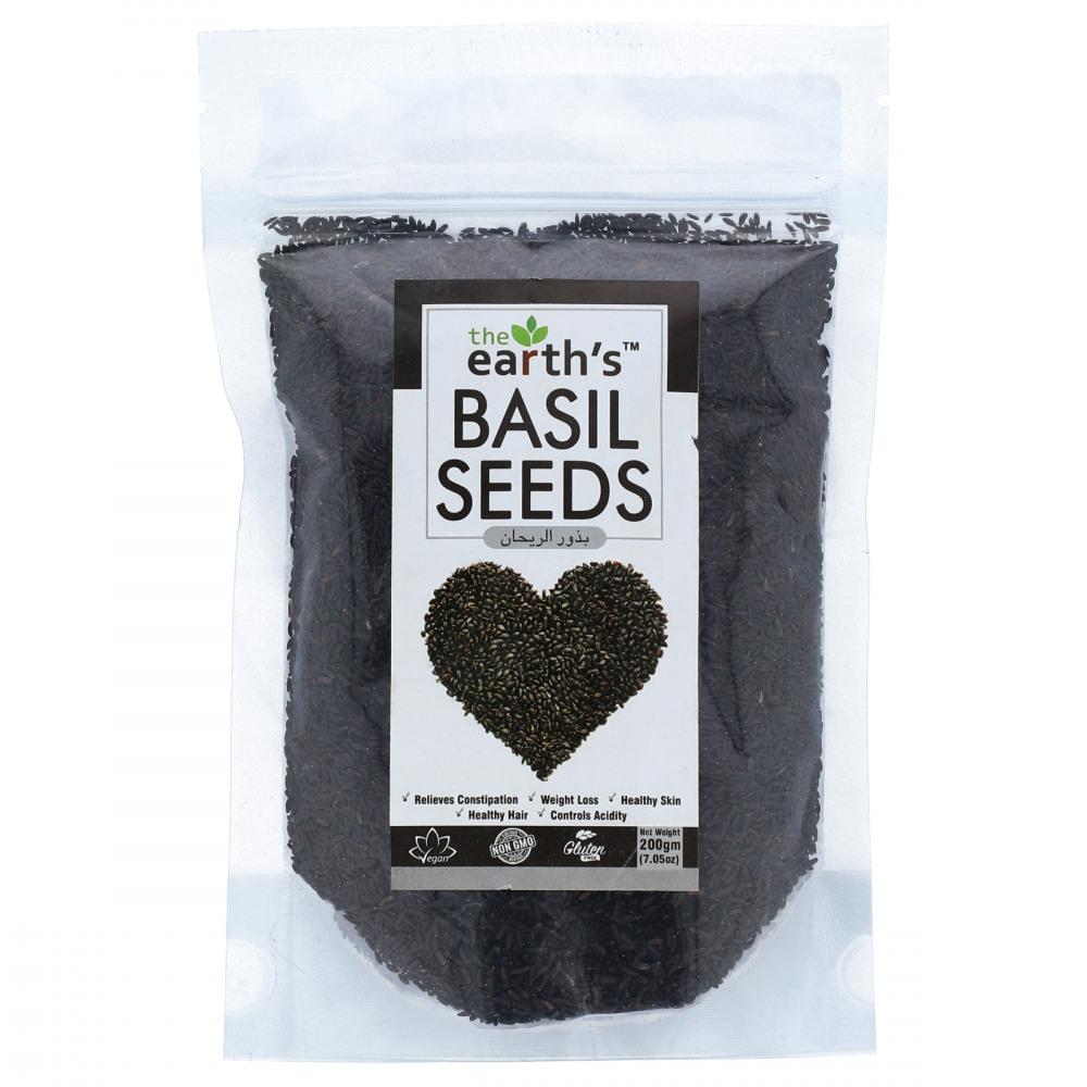 THE EARTHS BASIL SEEDS 200 GM