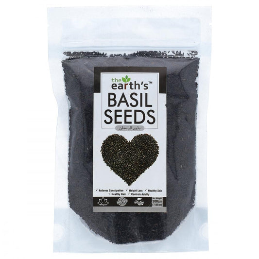 THE EARTHS BASIL SEEDS 200 GM