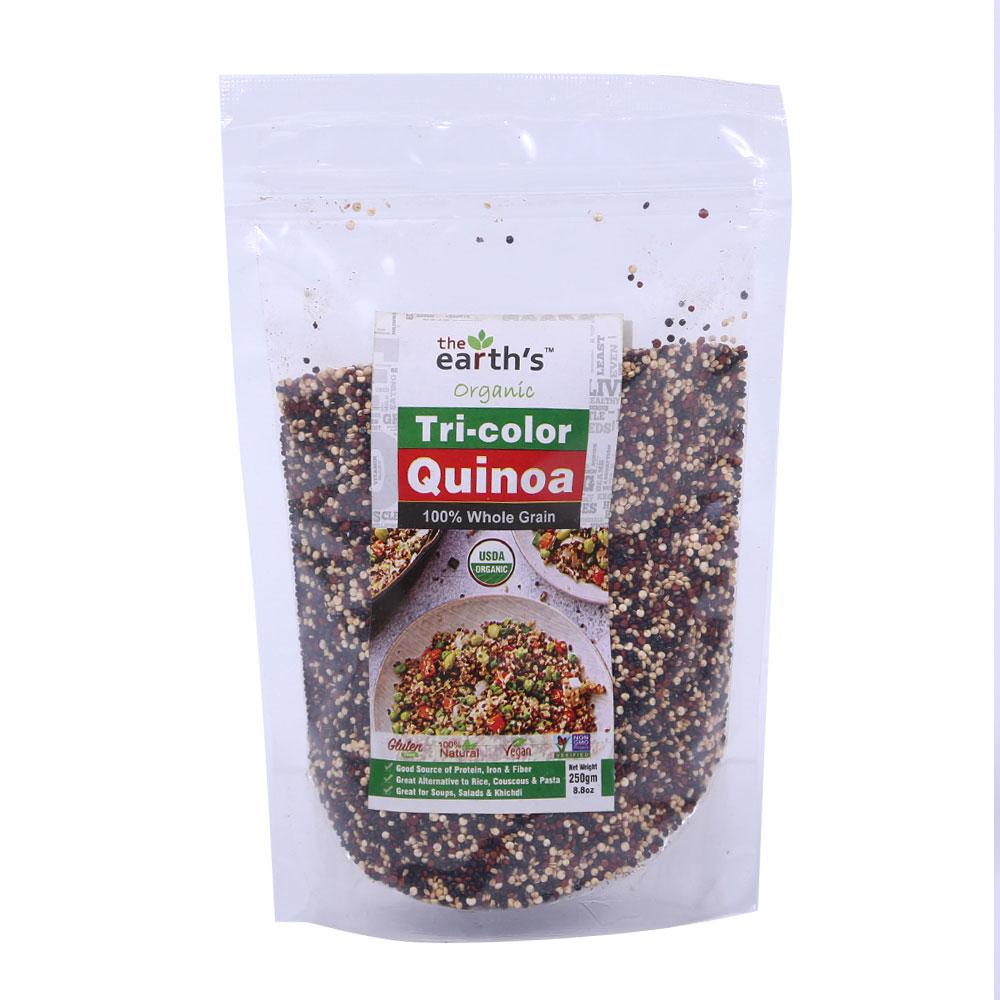 THE EARTHS QUINOA TRI COLOR ORGANIC 250 GM