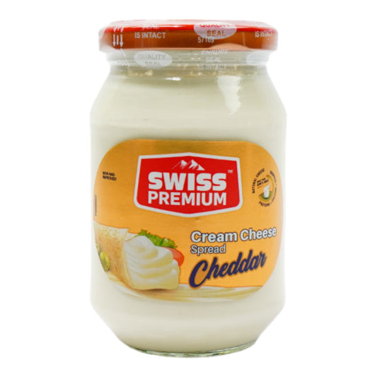 SWISS PREMIUM CHEDDAR PROCESSED CREAM CHEESE SPREAD JAR 250G