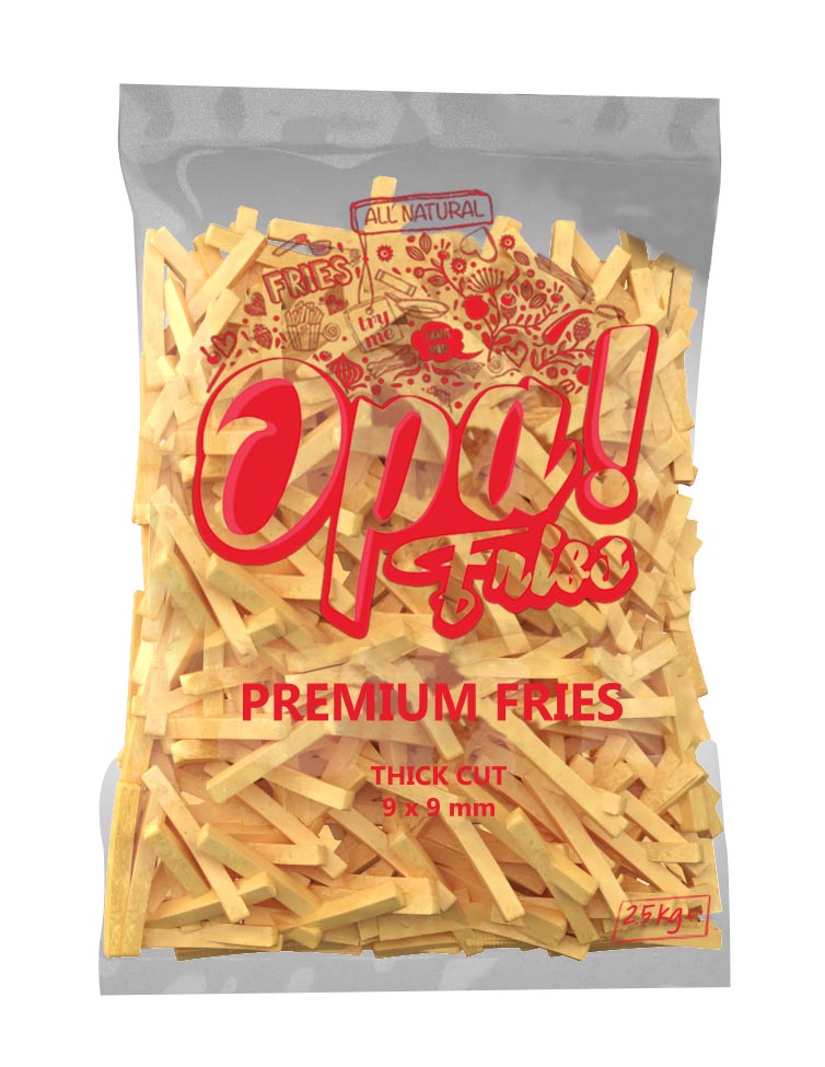 OPA PREMIUN FRIES THICK CUT 9X9 MM 2.5KG