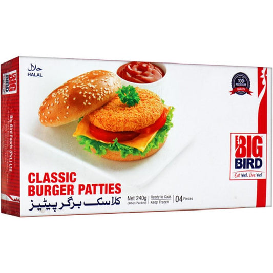 BIG BIRD CLASSIC BURGER PATTIES 240GM