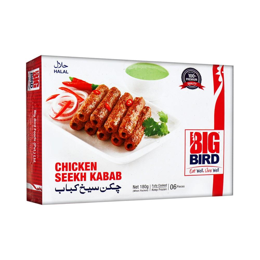 BIG BIRD CHICKEN SEEKH KABAB 6 PCS 180 GM