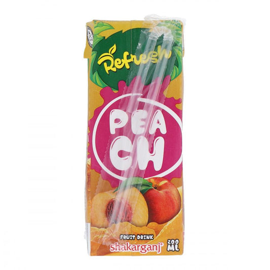 SHAKARGANJ REFRESH PEACH FRUIT DRINK 200ML- CARTON