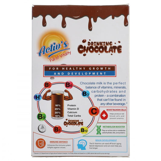 ACTIVS DRINKING POWDER CHOCOLATE 200GM