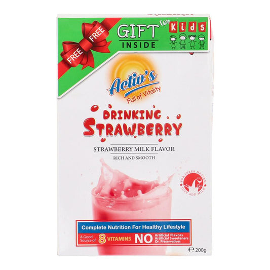 ACTIVS DRINKING POWDER STRAWBERY 200GM