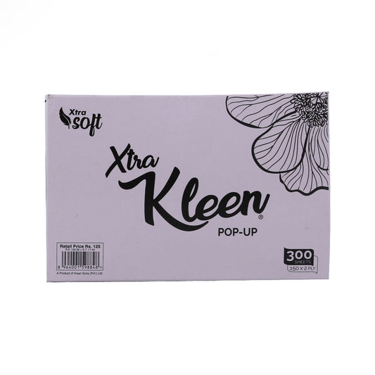 XTRA KLEEN TISSUES POP UP BLACK 300 SHEETS