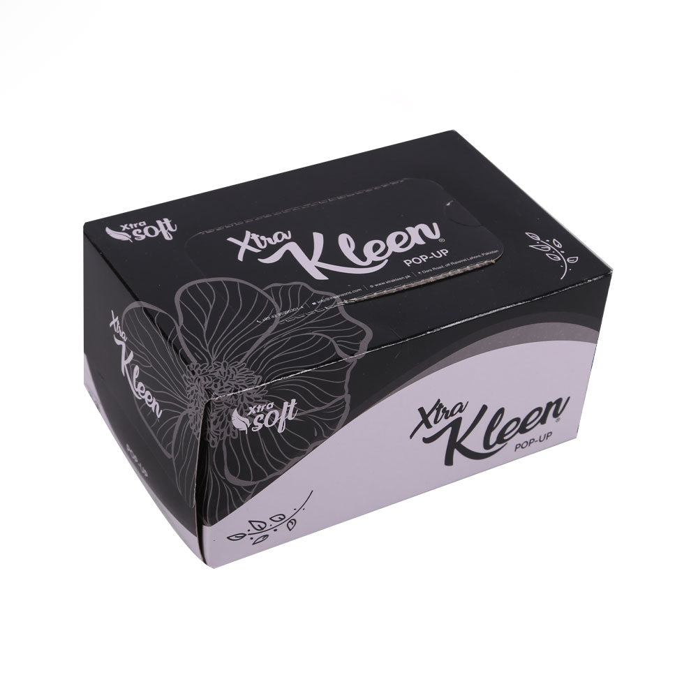 XTRA KLEEN TISSUES POP UP BLACK 300 SHEETS