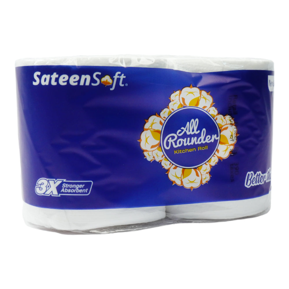 SATEENSOFT ALL ROUNDER KITCHEN SMALL ROLL TWIN PACK