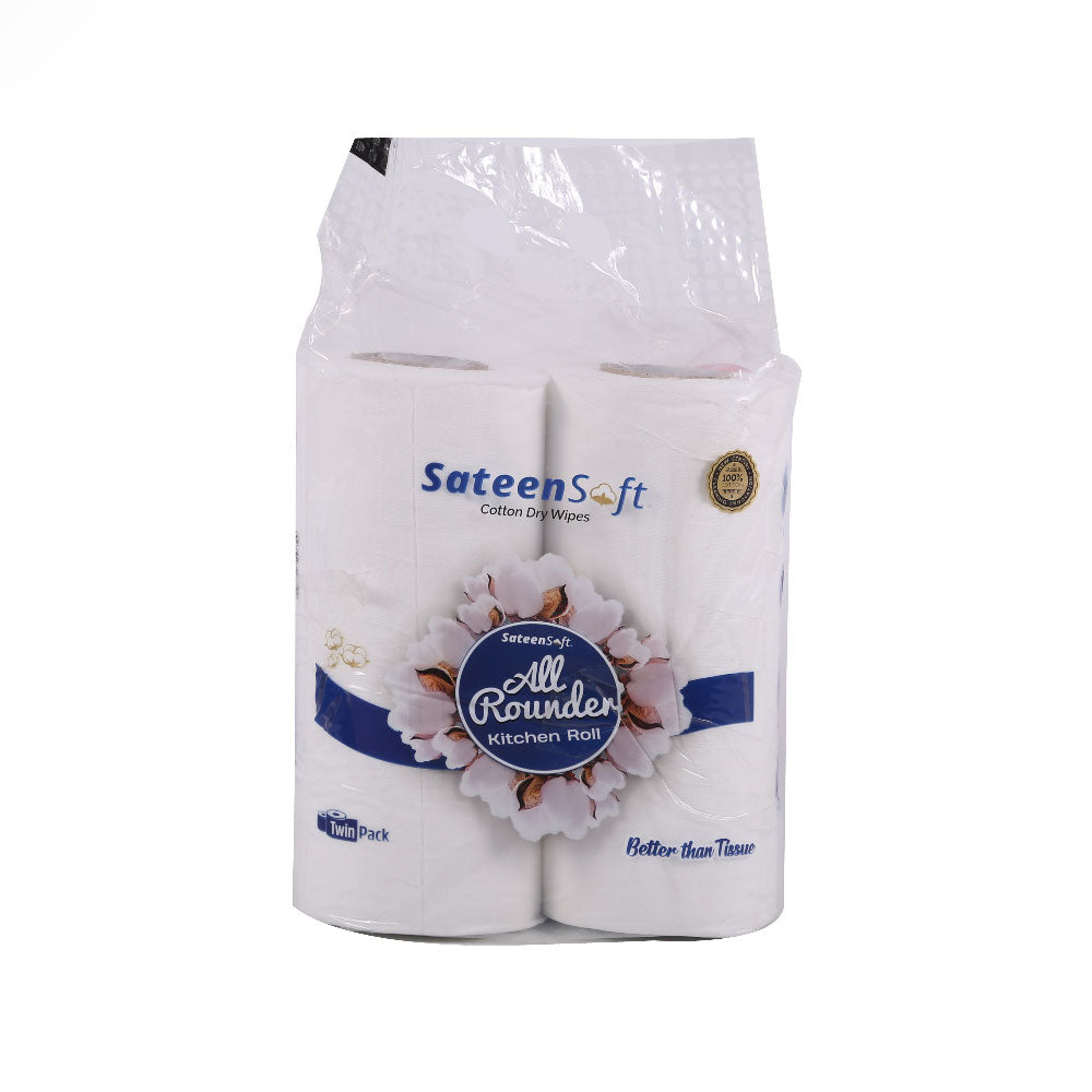 SATEENSOFT ALL ROUNDER KITCHEN ROLL LARGE TWIN PACK