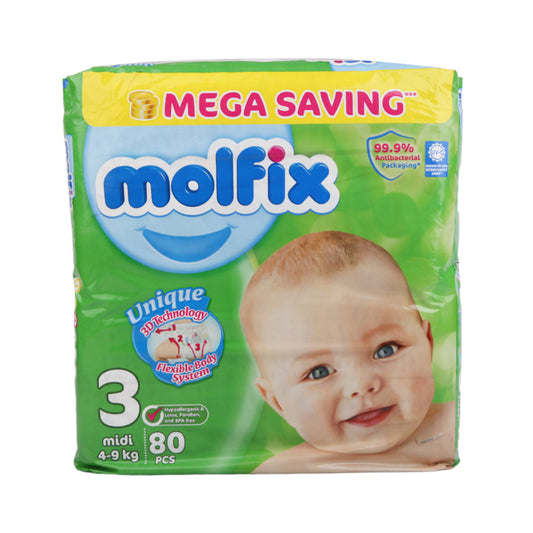 MOLFIX MEGA SAVING 3 MIDI 4-9 KG 80 PCS