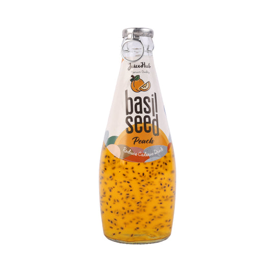 JUICEHUB BASIL SEED DRINK PEACH SUGAR FREE 290 ML