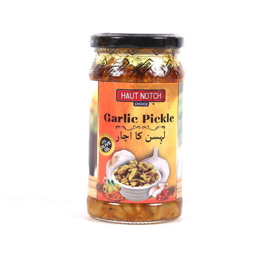 HAUT NOTCH CHOICE GARLIC PICKLE WITH OLIVE OIL 340 GM