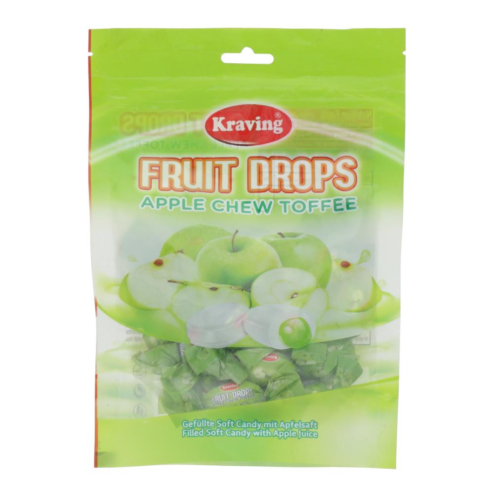 KRAVING FRUIT DROP APPLE CHEW TOFFEE 100GM