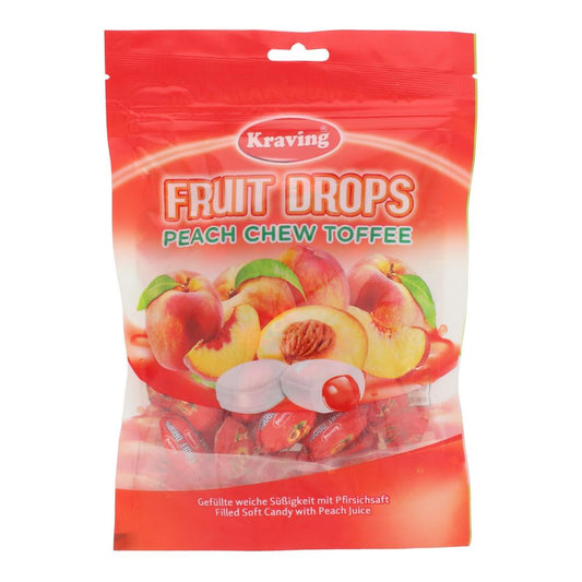 KRAVING FRUIT DROP PEACH CHEW TOFFEE 100GM