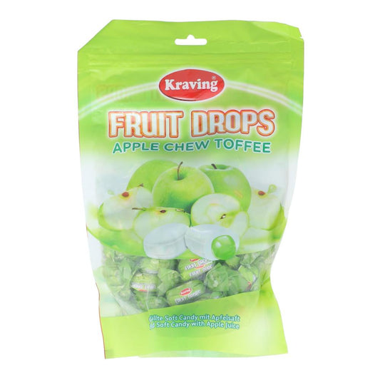 KRAVING FRUIT DROP APPLE CHEW TOFFEE 250GM