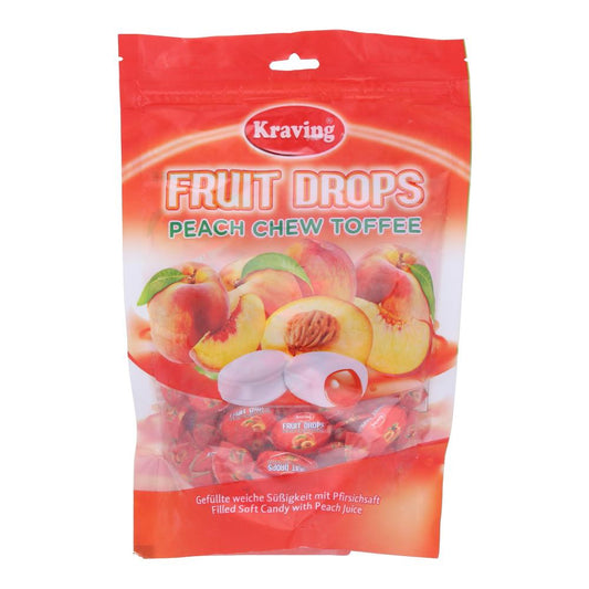 KRAVING FRUIT DROP PEACH CHEW TOFFEE 250GM