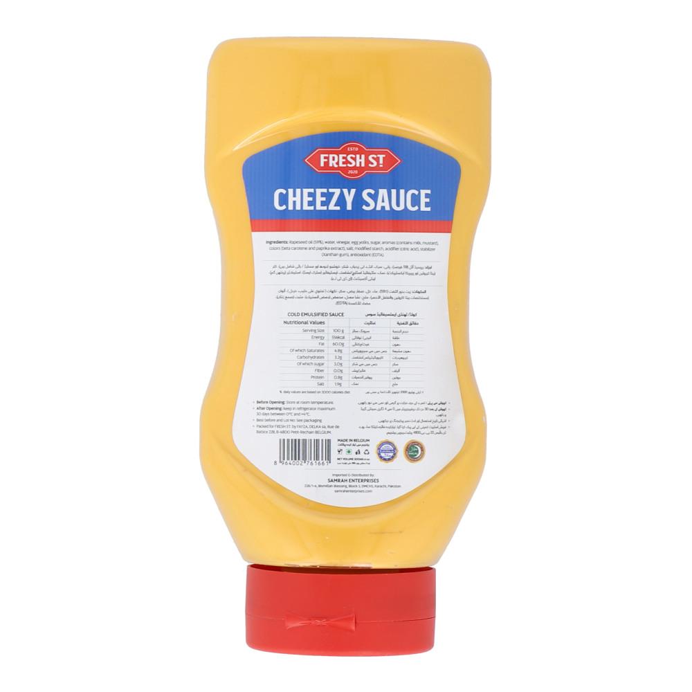 FRESH ST CHEEZY SAUCE SQUEEZE 500ML