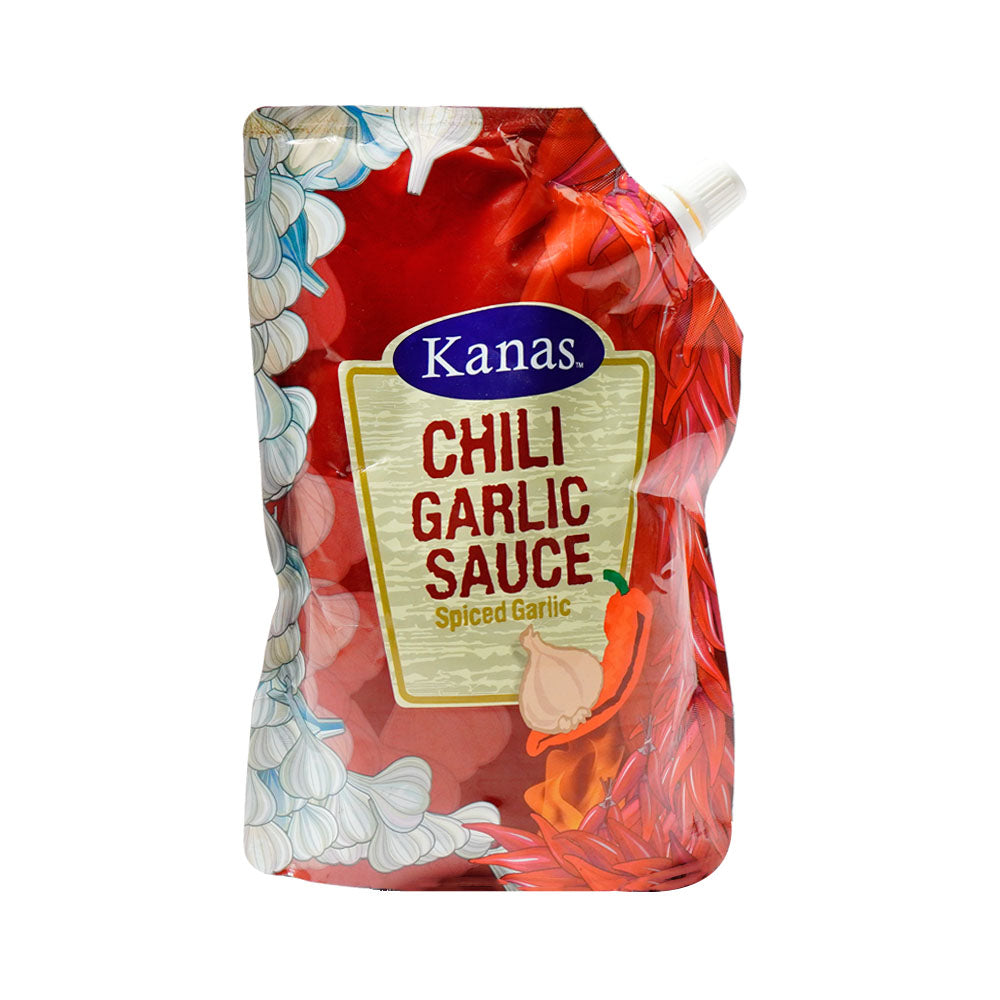 KANAS CHILLI GARLIC SAUCE SPICED POUCH 400 GM