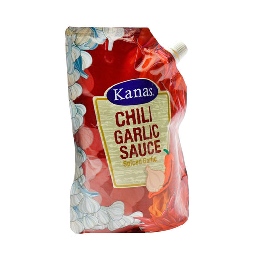 KANAS CHILLI GARLIC SAUCE SPICED POUCH 400 GM