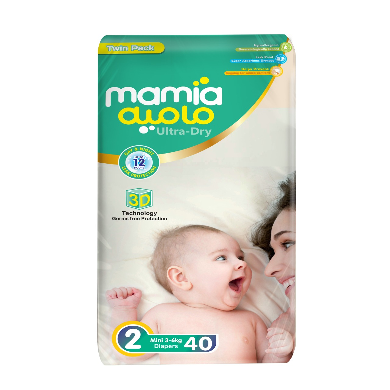 MAMIA DIAPER MINI 40X6 TWIN PACK