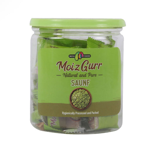 MOIZ FOODS GURR NATURAL AND PURE SAUNF JAR 300 GM