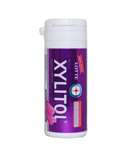 LOTTE XYLITOL CHEWING GUM BLUBERI MINT BOTTLE 29 GM