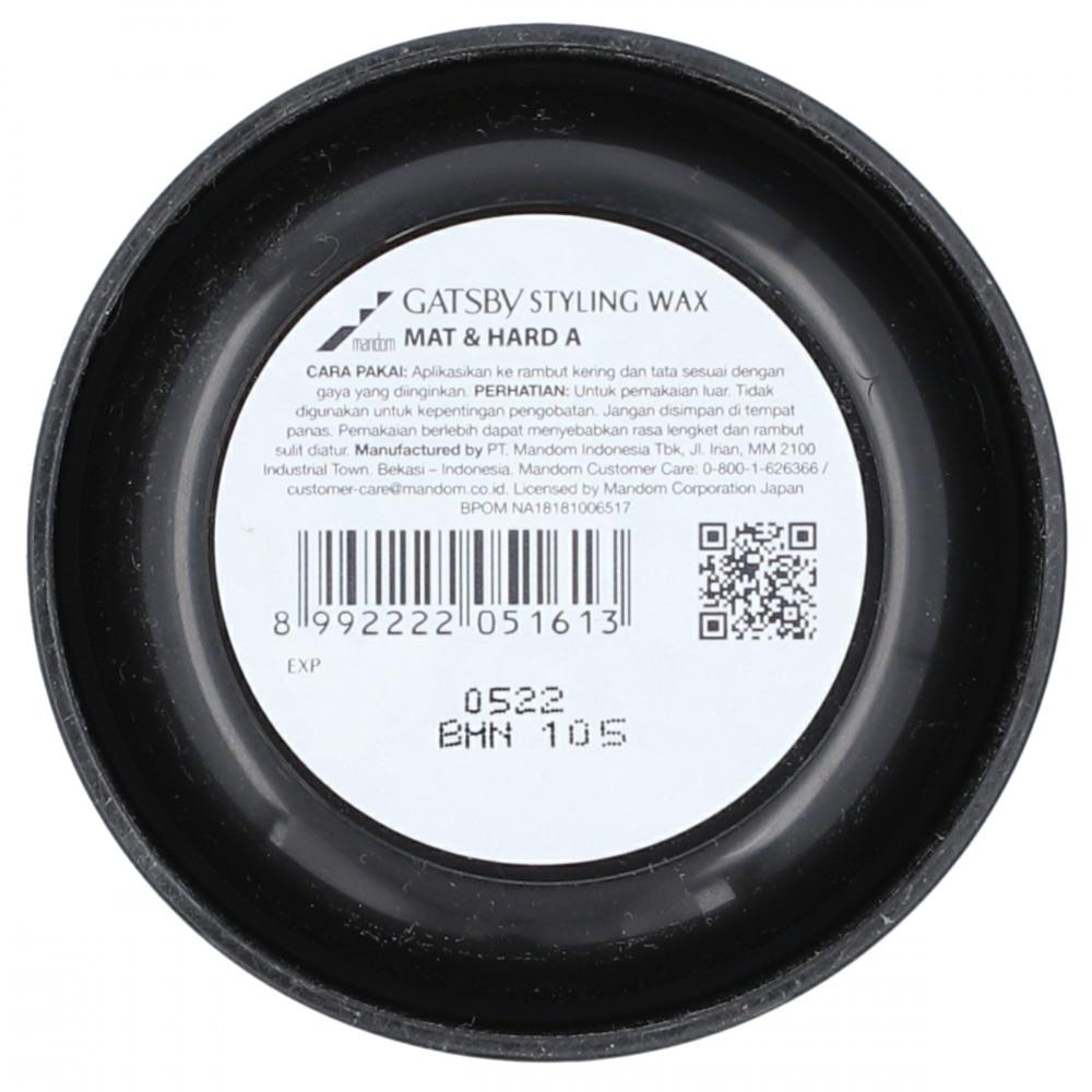 GATSBY HAIR WAX MAT & HARD STYLE 75 GM