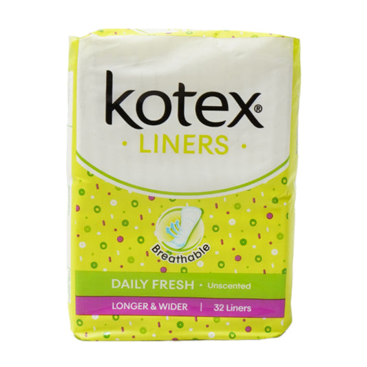 KOTEX SANITARY PADS DAILY FRESH BREATHABLE UNSCENT 32PC