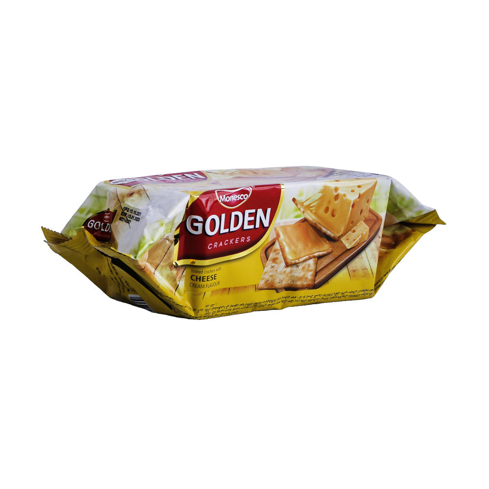 MONESCO GOLDEN CRACKERS CHEESE CREAM FLAVOUR 120 GM