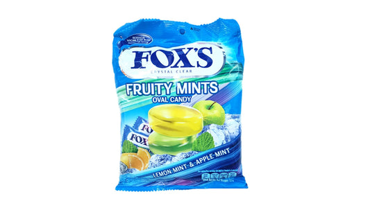 FOXS OVAL CANDY FRUITY MINTS CRYSTAL CLEAR 125 GM