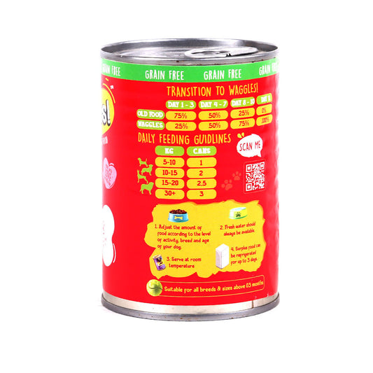 WAGGLES DOG FOOD BEEF & CARROT 400 GM