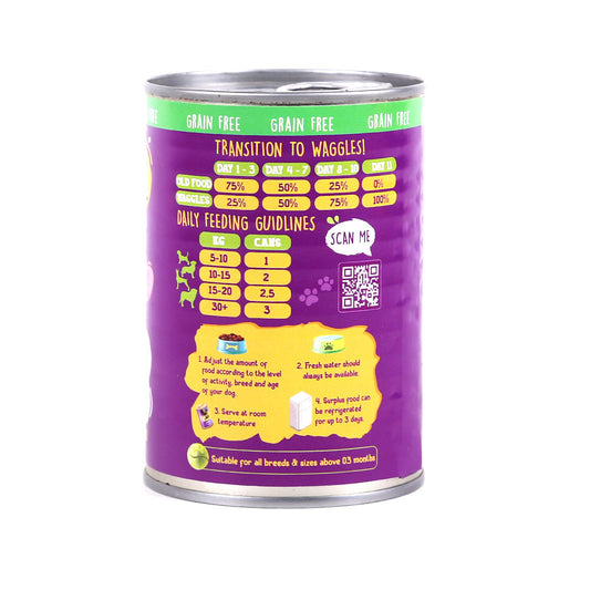 WAGGLES DOG FOOD CHICKEN & SWEET POTATO 400 GM