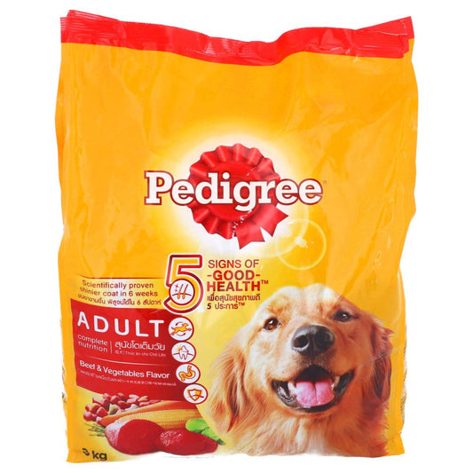 PEDIGREE DOG FOOD ADULT BEEF AND VEGETABLE 3 KG