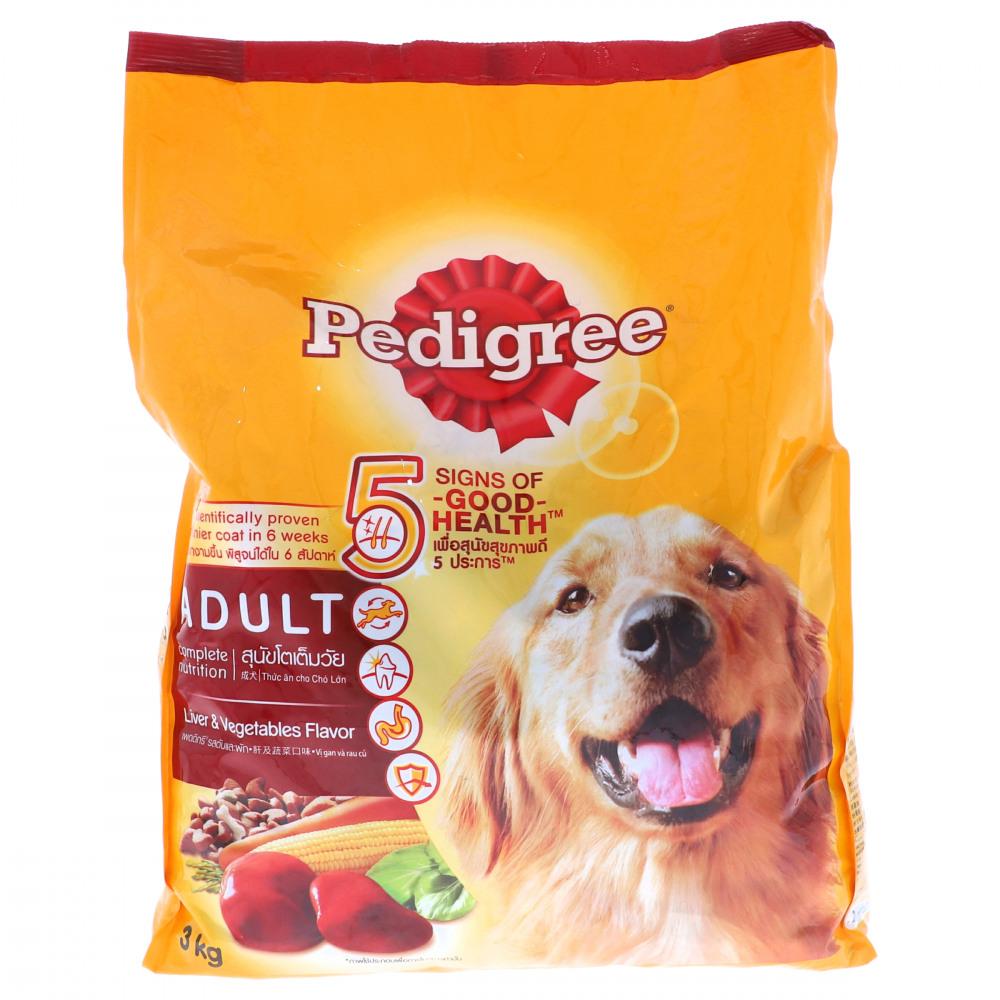 PEDIGREE DOG FOOD ADULT LIVER & VEGETABLE 3 KG