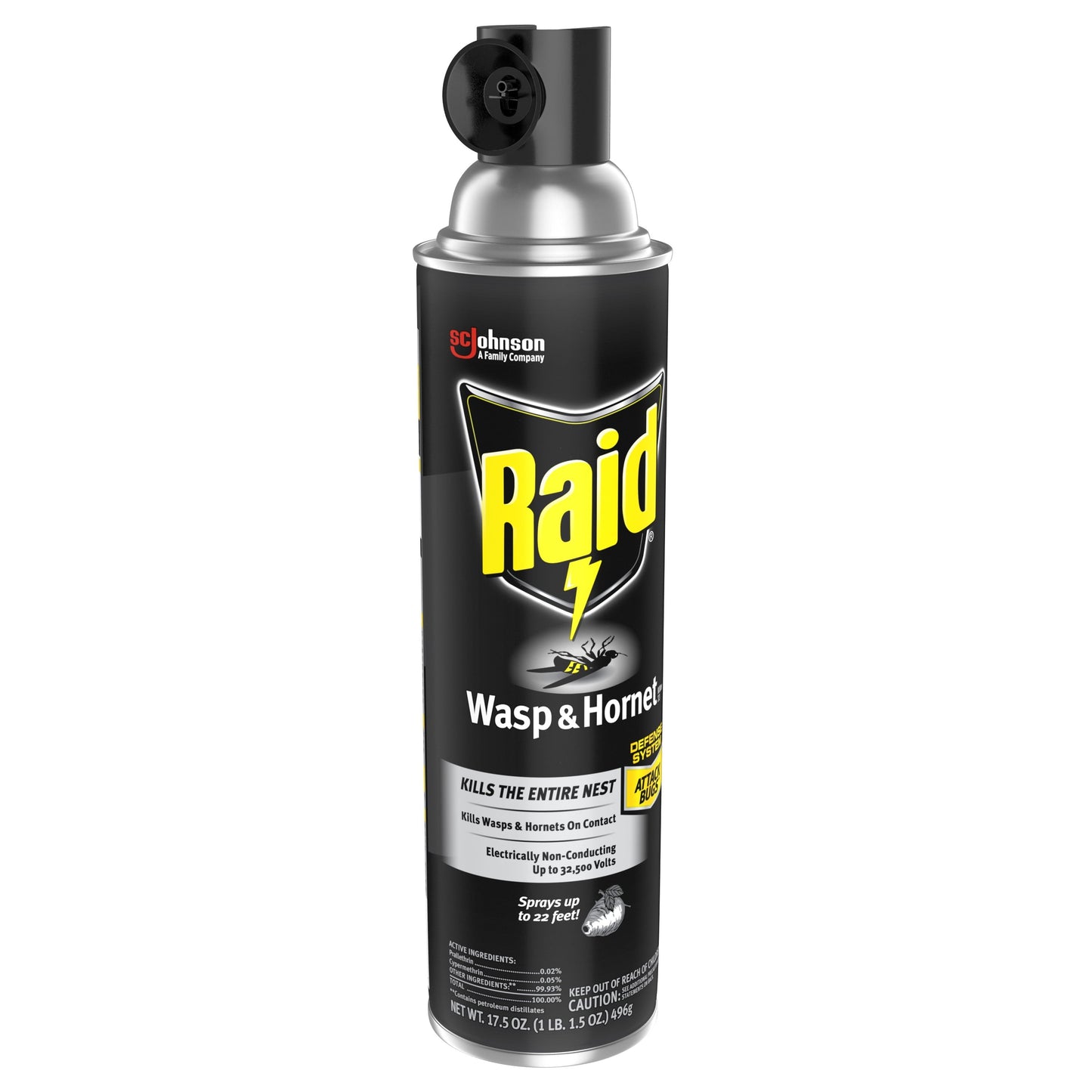 Raid Wasp & Hornet Killer 33, Outdoor Flying Insect Spray, 17.5 oz