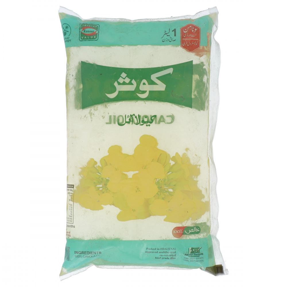 KAUSAR CANOLA OIL POUCH 1 LTR