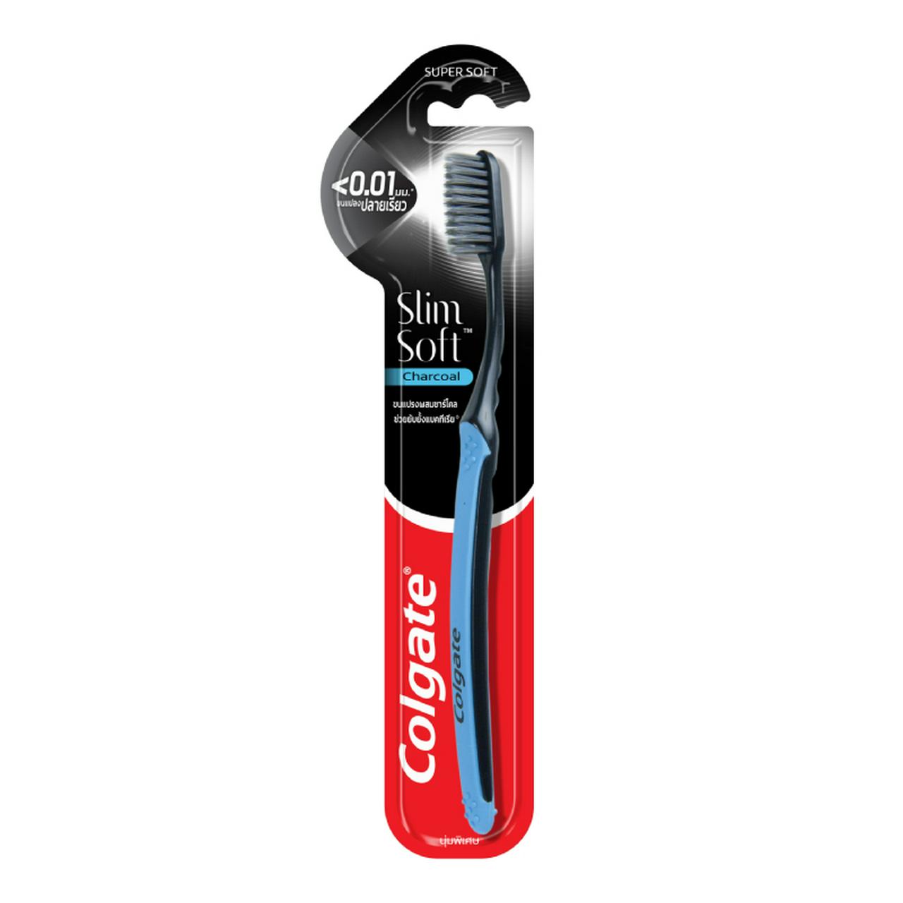 COLGATE BRUSH SLIM SOFT CHARCOAL BRISTLES PC