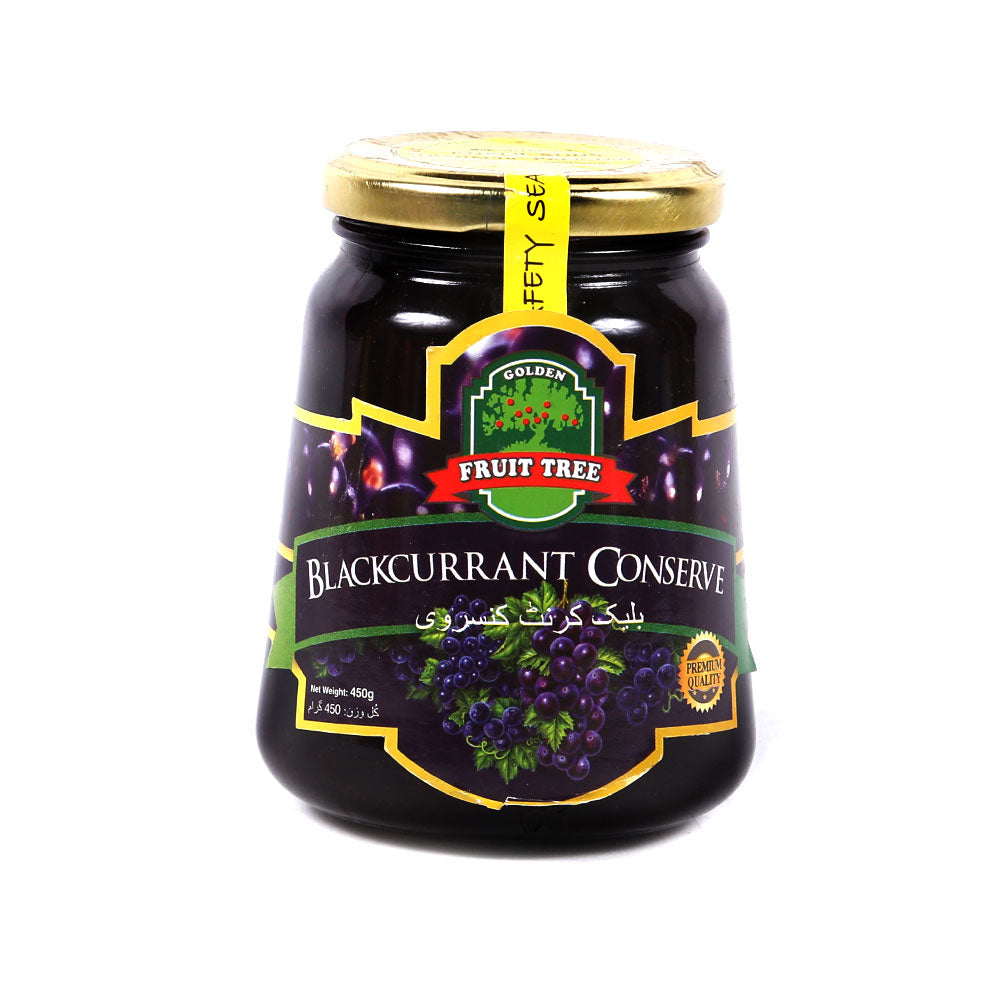 FRUIT TREE JAM BLACKCURRANT CONSERVE 450 GM