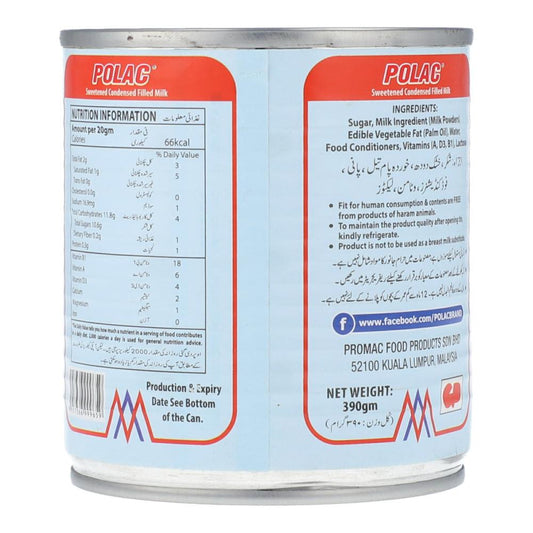 POLAC CONDENSED MILK TIN 390 GM