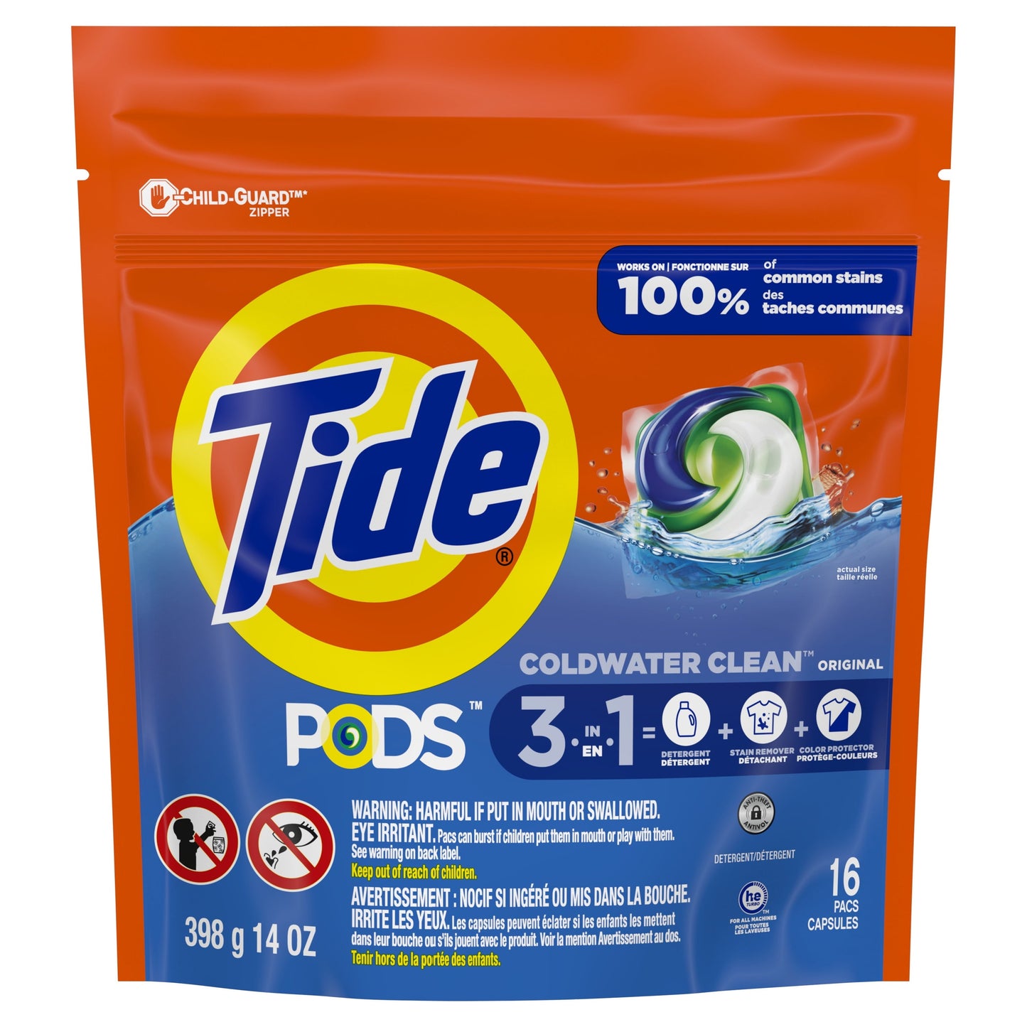 Tide Pods Laundry Detergent Soap Packs, Original, 16 Ct