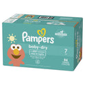 Pampers Baby Dry Diapers Size 7, 84 Count