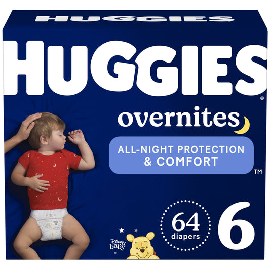 Huggies Overnites Nighttime Diapers, Size 6, 64 Ct