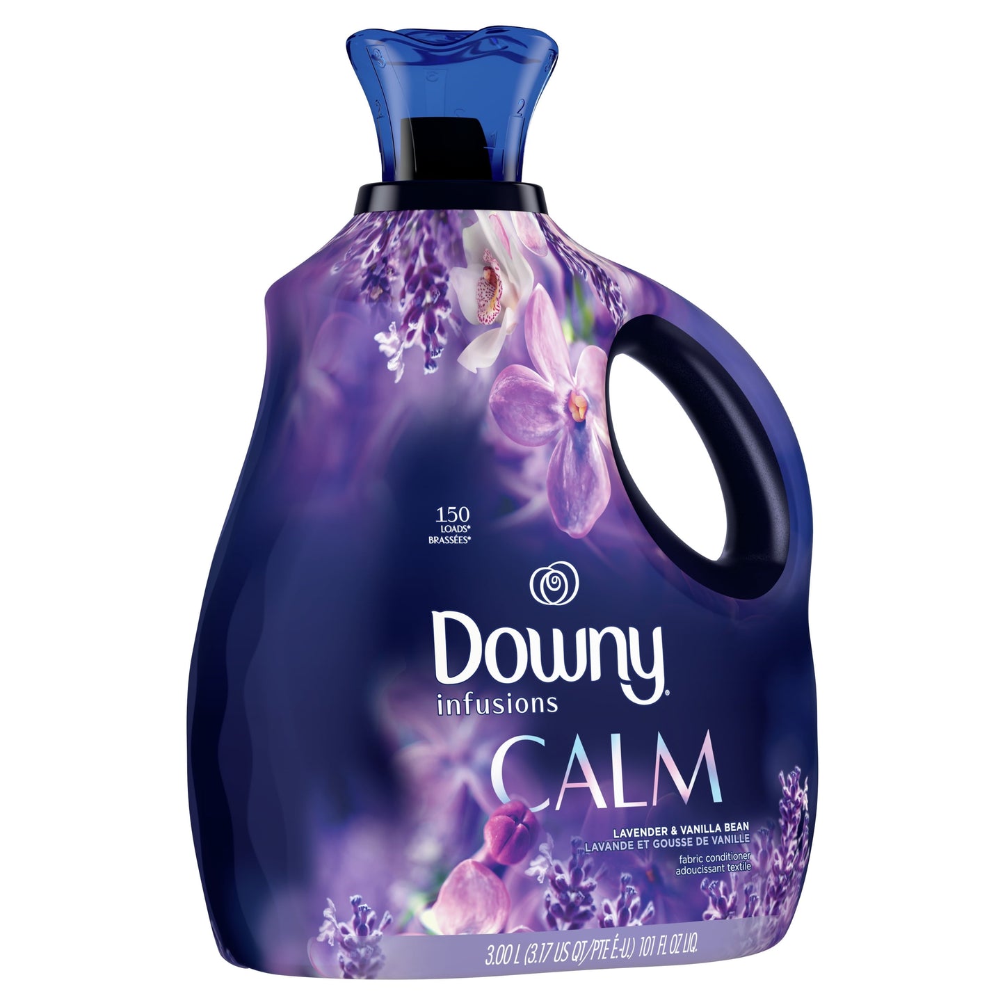 Downy Infusions Liquid Fabric Softener, Calm, Lavender & Vanilla Bean, 101 fl oz