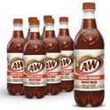 A&W Zero Sugar Root Beer Soda, .5 L bottles, 6 pack