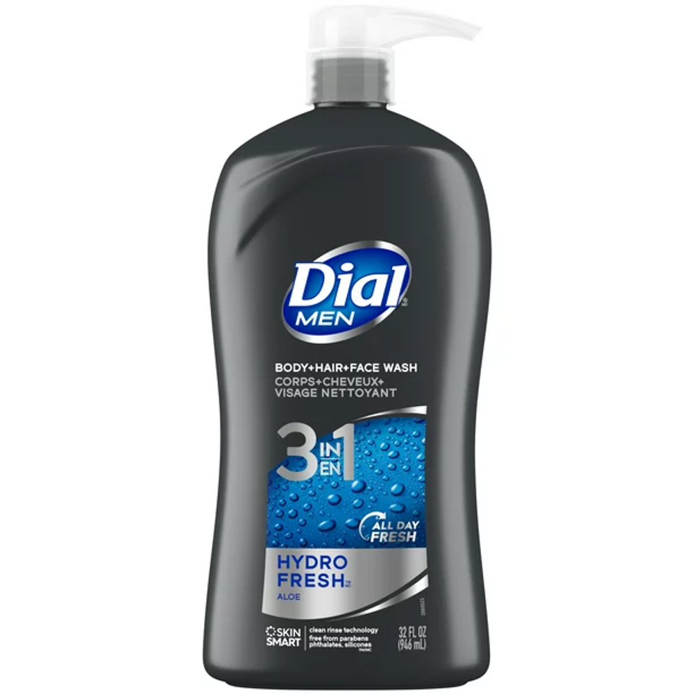 DIAL HAIR & BODY WASH FOR MEN  HYDRO FRESH 473 ML