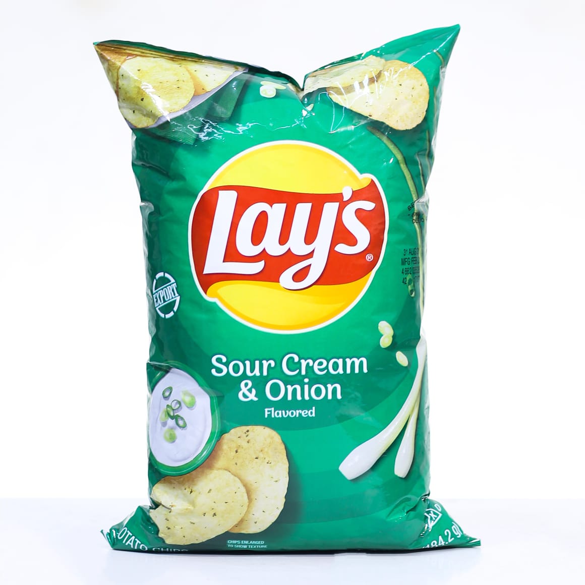 LAYS CHIPS SOUR CREAM AND  ONION 184 GM