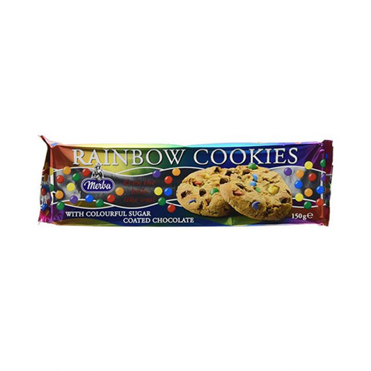 MERBA COOKIES RAINBOW  WITH COLOURFUL SUGAR 150 GM