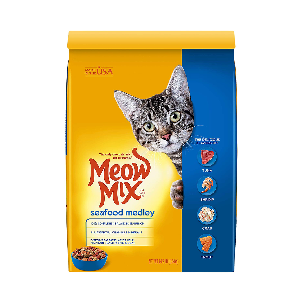 MEOW MIX CAT FOOD SEAFOOD MEDLEY 6.44 KG